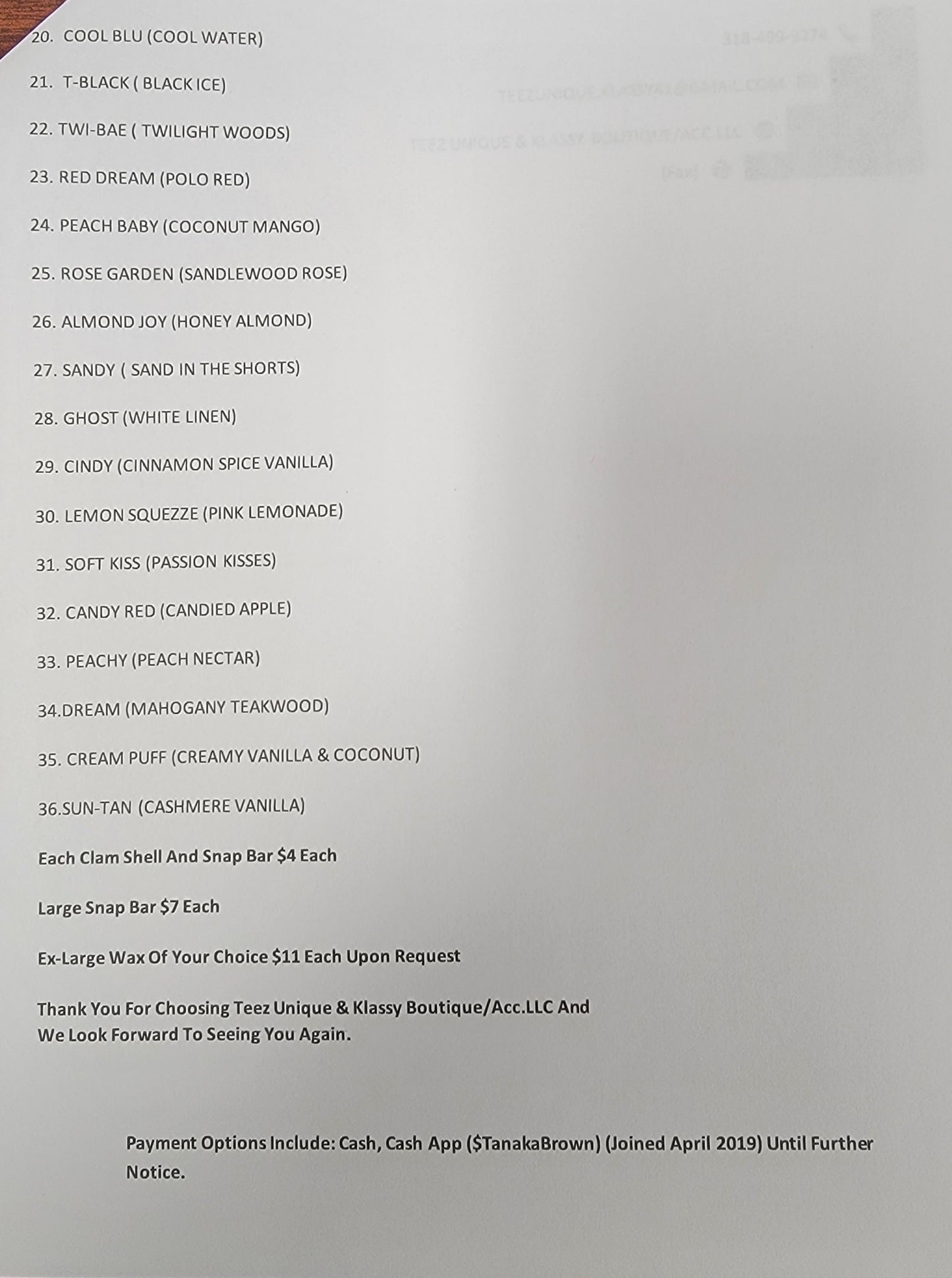 ❤️Teez Unique & Klassy Made With Love Wax Melts❤️