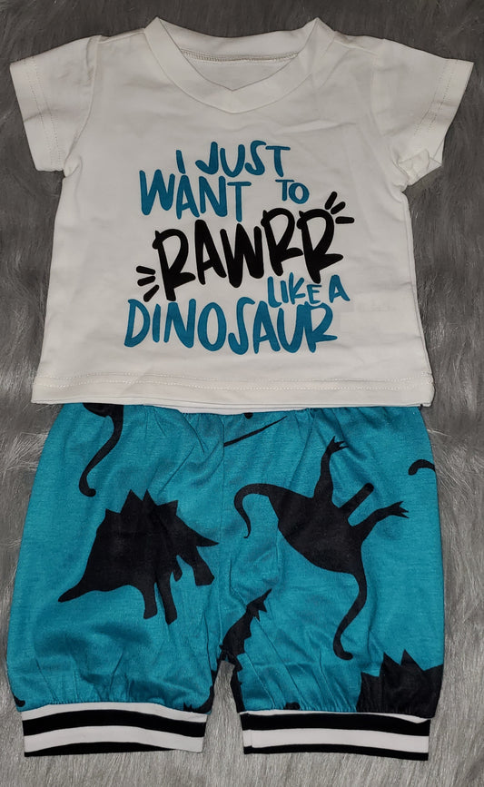 Infant Dinosaur Short Set