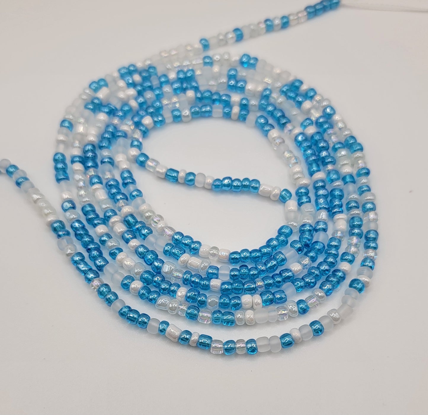 📿Blue Frost Body Adornment Waist Beads📿