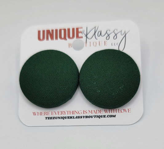 ❤️Teez Unique & Klassy Small Fabric Button Earrings❤️