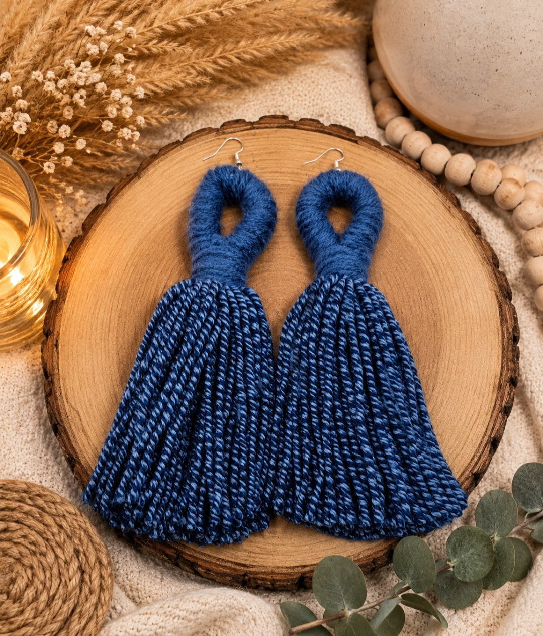 ❤️Teez Unique & Klassy Made With Love Loop Tassel Earrings❤️