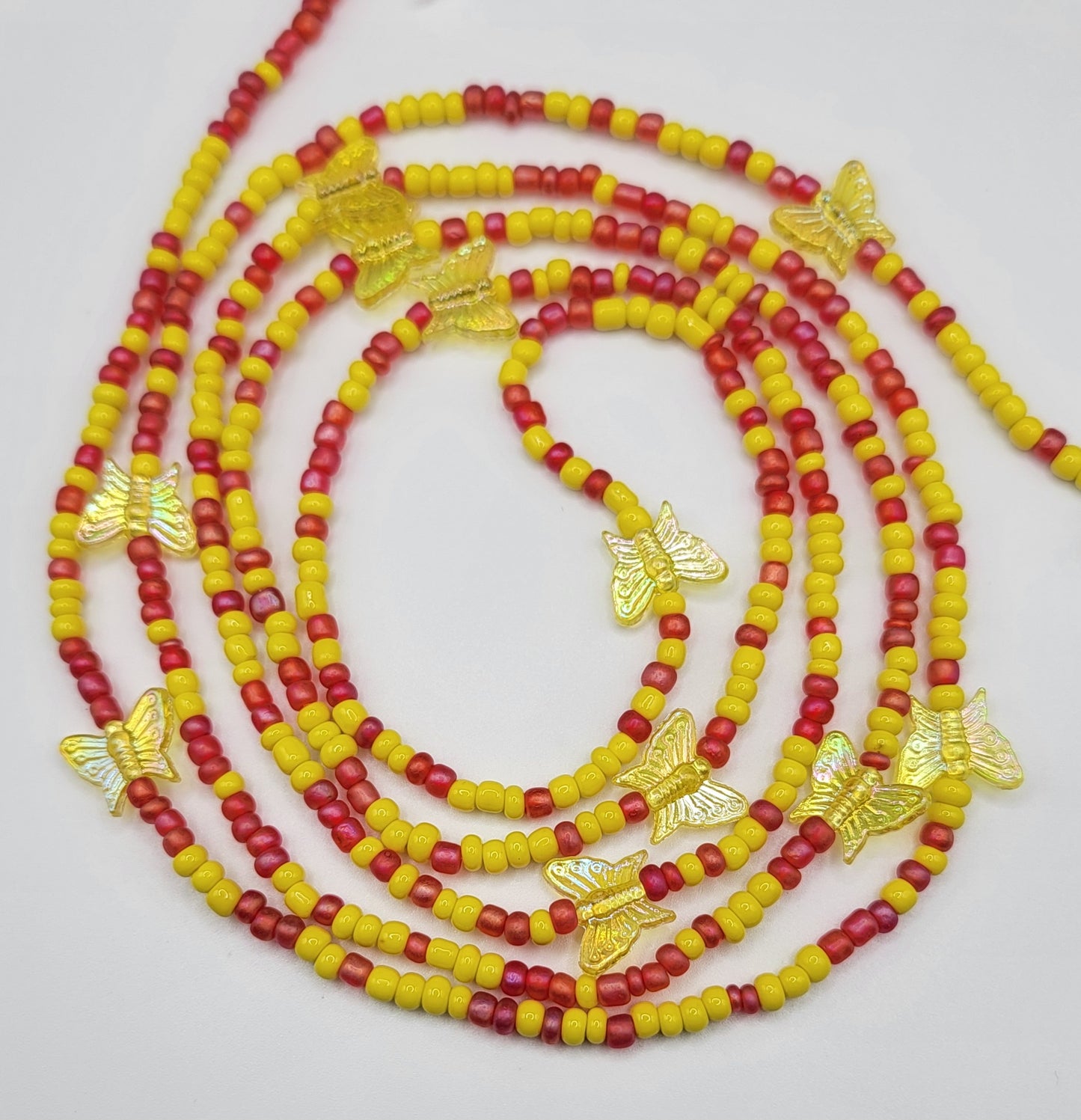 📿Red Sunny Kiss Flutter Body Adornment Waist Beads📿