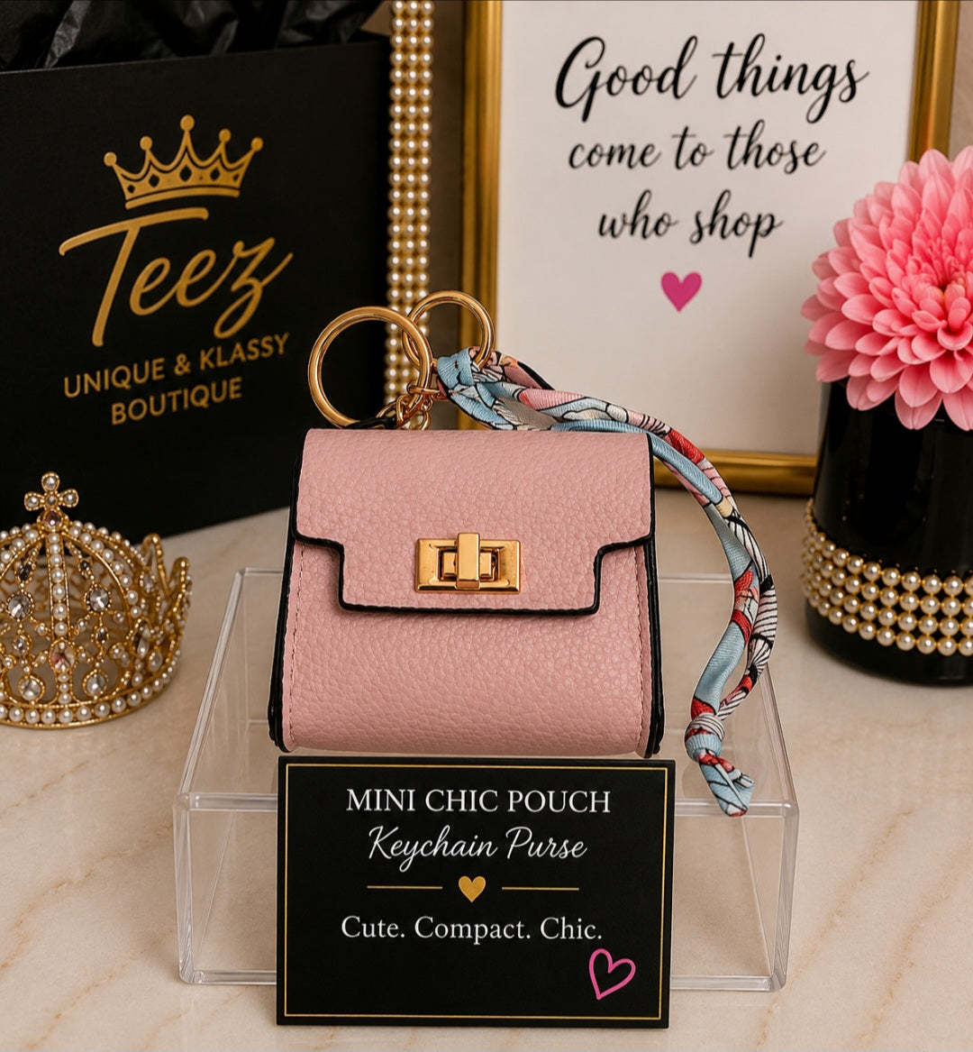 ❤️Teez Unique & Klassy Mini Chic Pouch Keychain Purses❤️