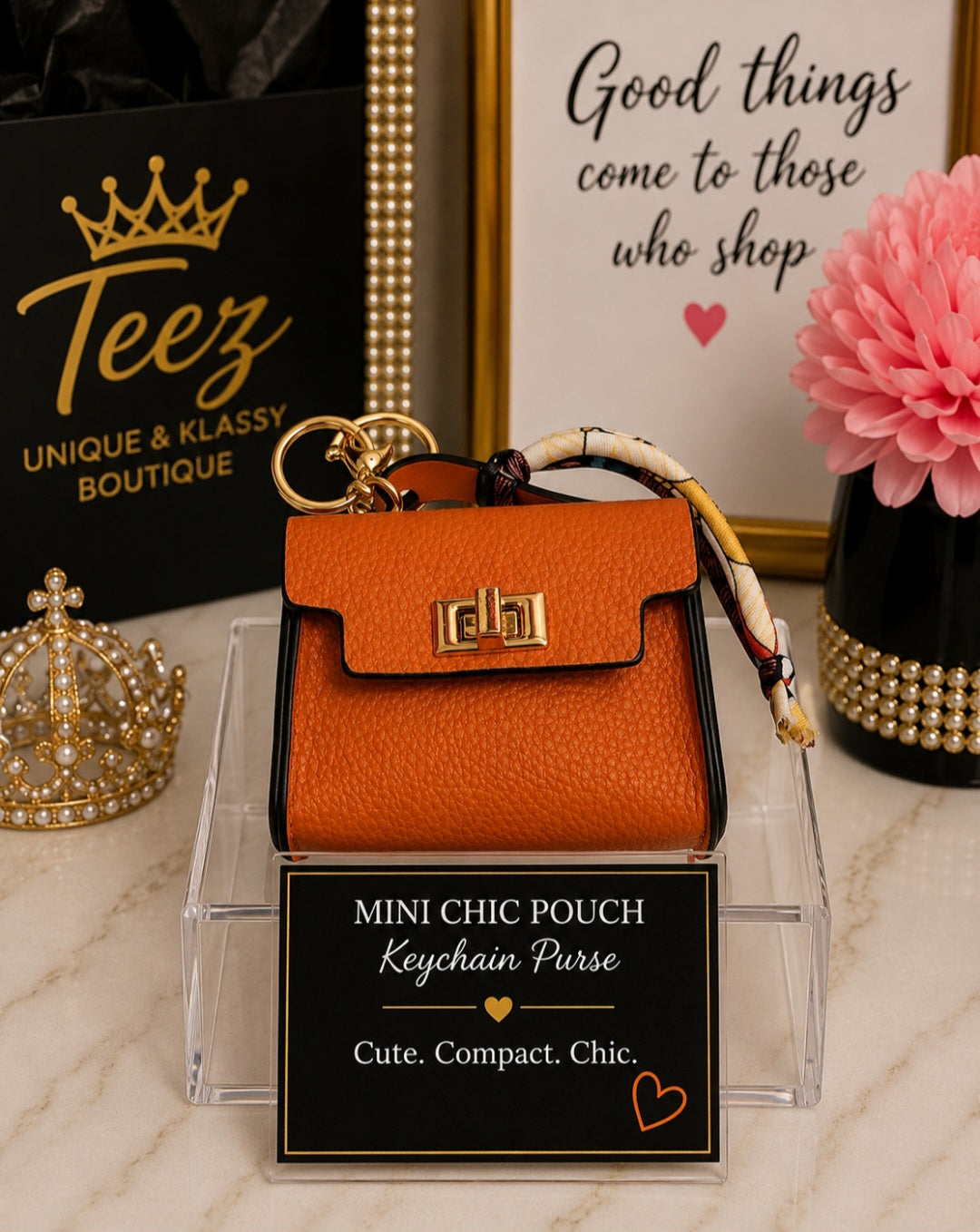 ❤️Teez Unique & Klassy Mini Chic Pouch Keychain Purses❤️