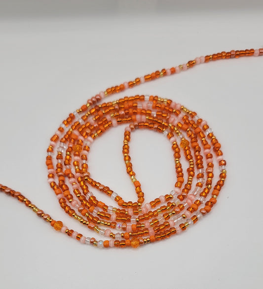 📿Orange Jreamsicle Body Adornment Waist Beads📿