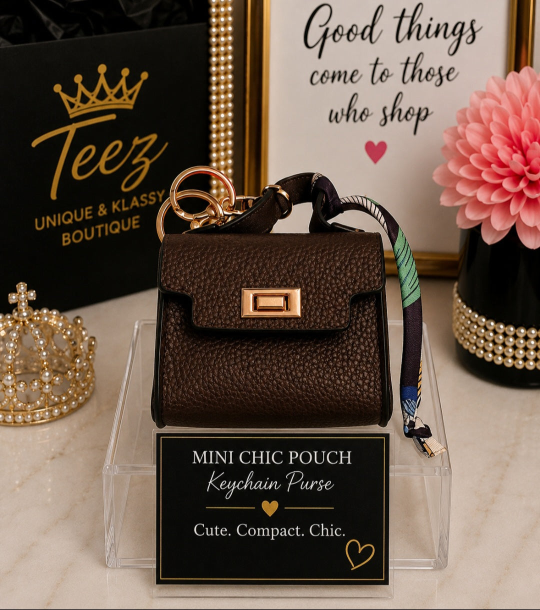 ❤️Teez Unique & Klassy Mini Chic Pouch Keychain Purses❤️