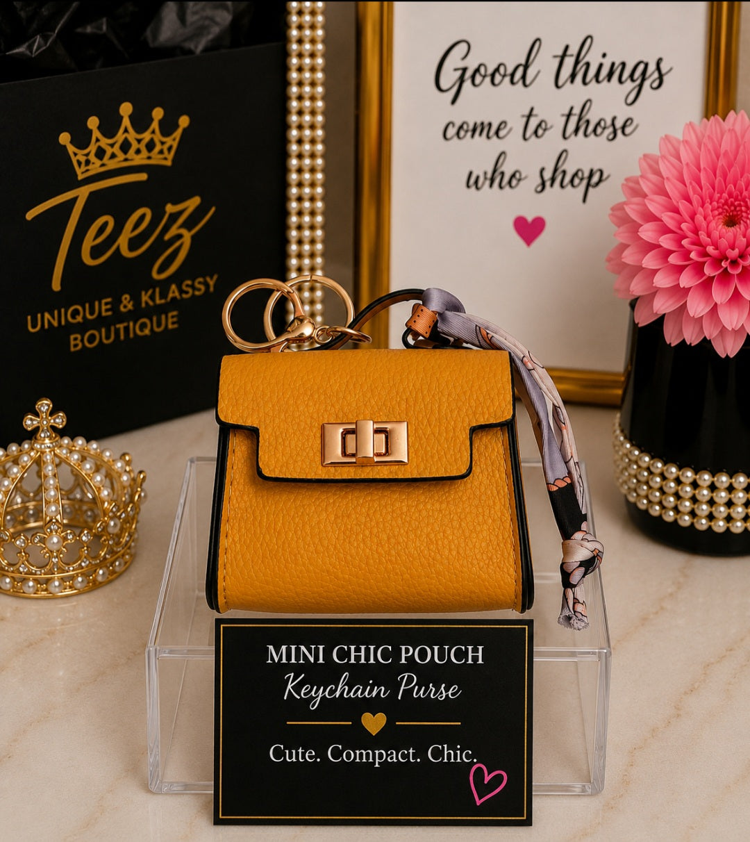 ❤️Teez Unique & Klassy Mini Chic Pouch Keychain Purses❤️