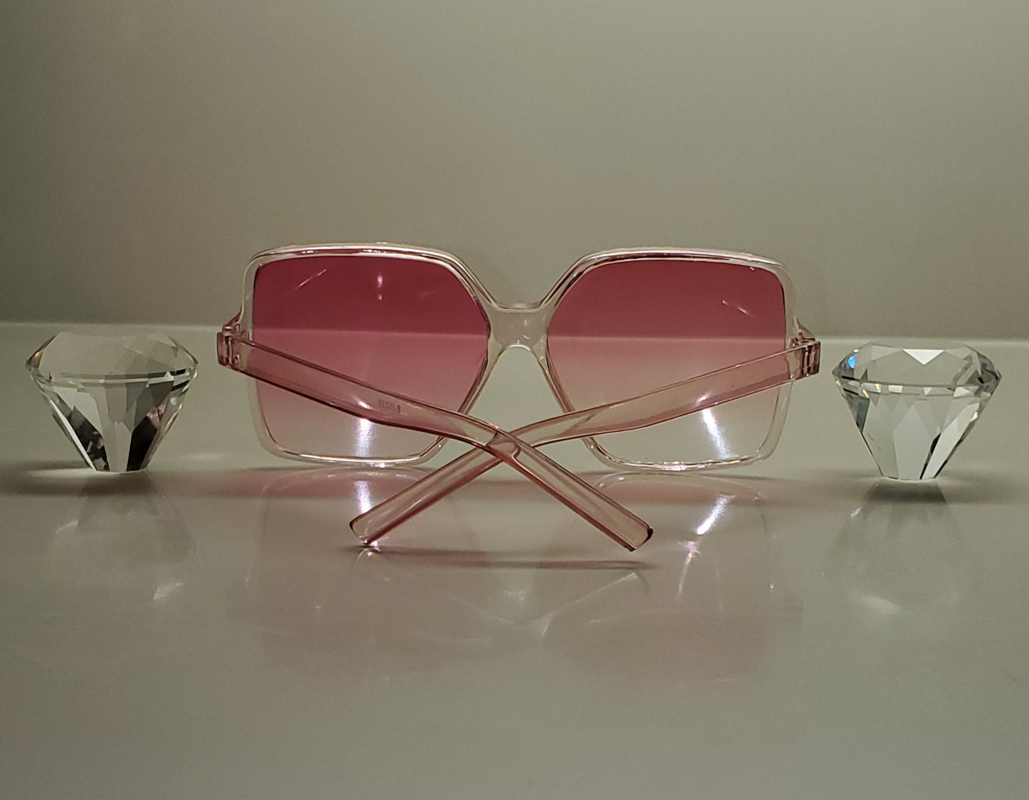 Pink Square Oversized Sunglasses