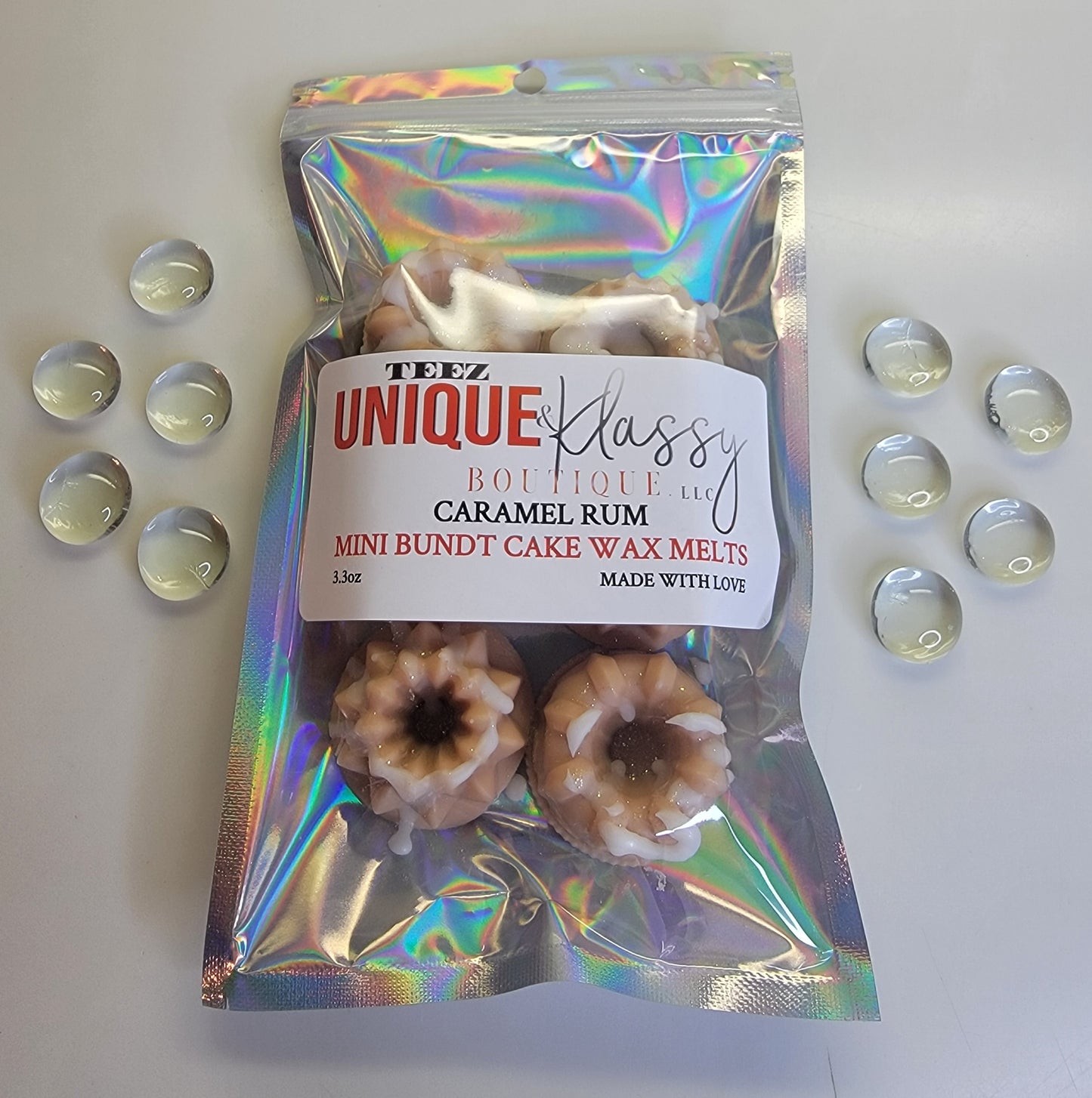 ❤️Teez Unique Klassy Made With Love Caramel Rum Mini Bundt Cake Wax Melts❤️