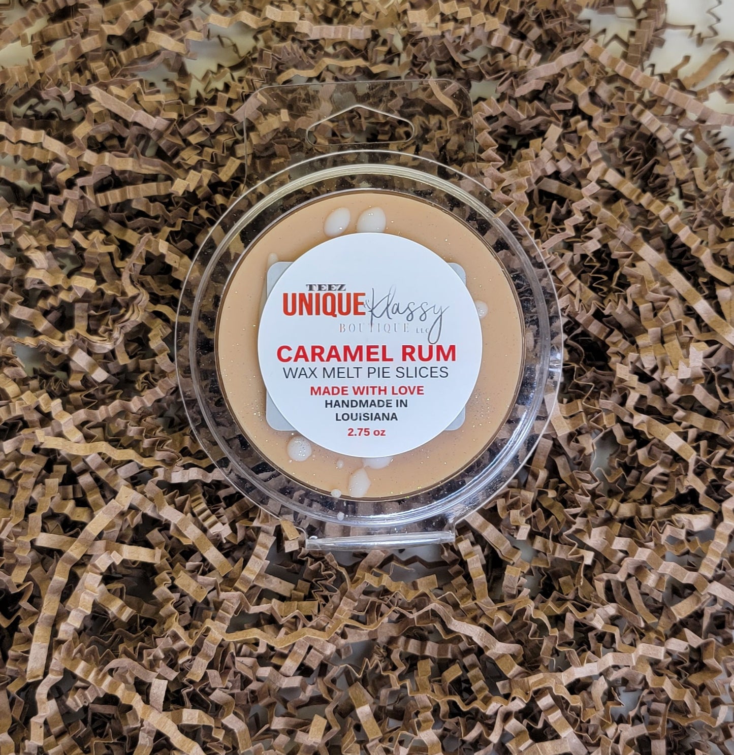 ❤️Teez Unique & Klassy Made With Love Caramel Rum Wax Melt Pie Slices❤️